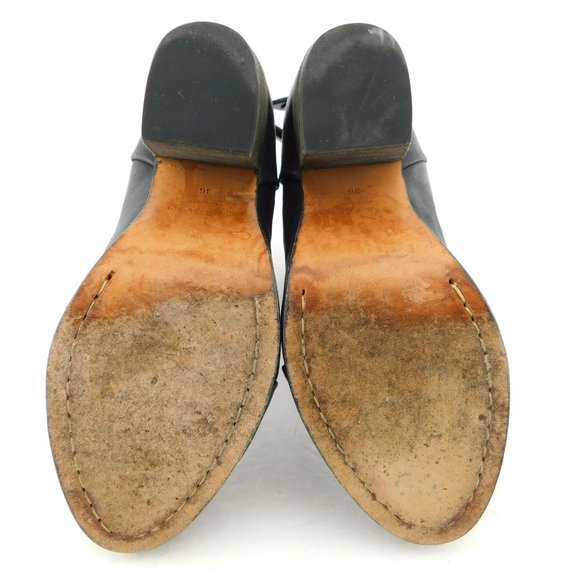 RAG & BONE Black Leather Block Heel Ankle Boots 36 - Picture 7 of 9
